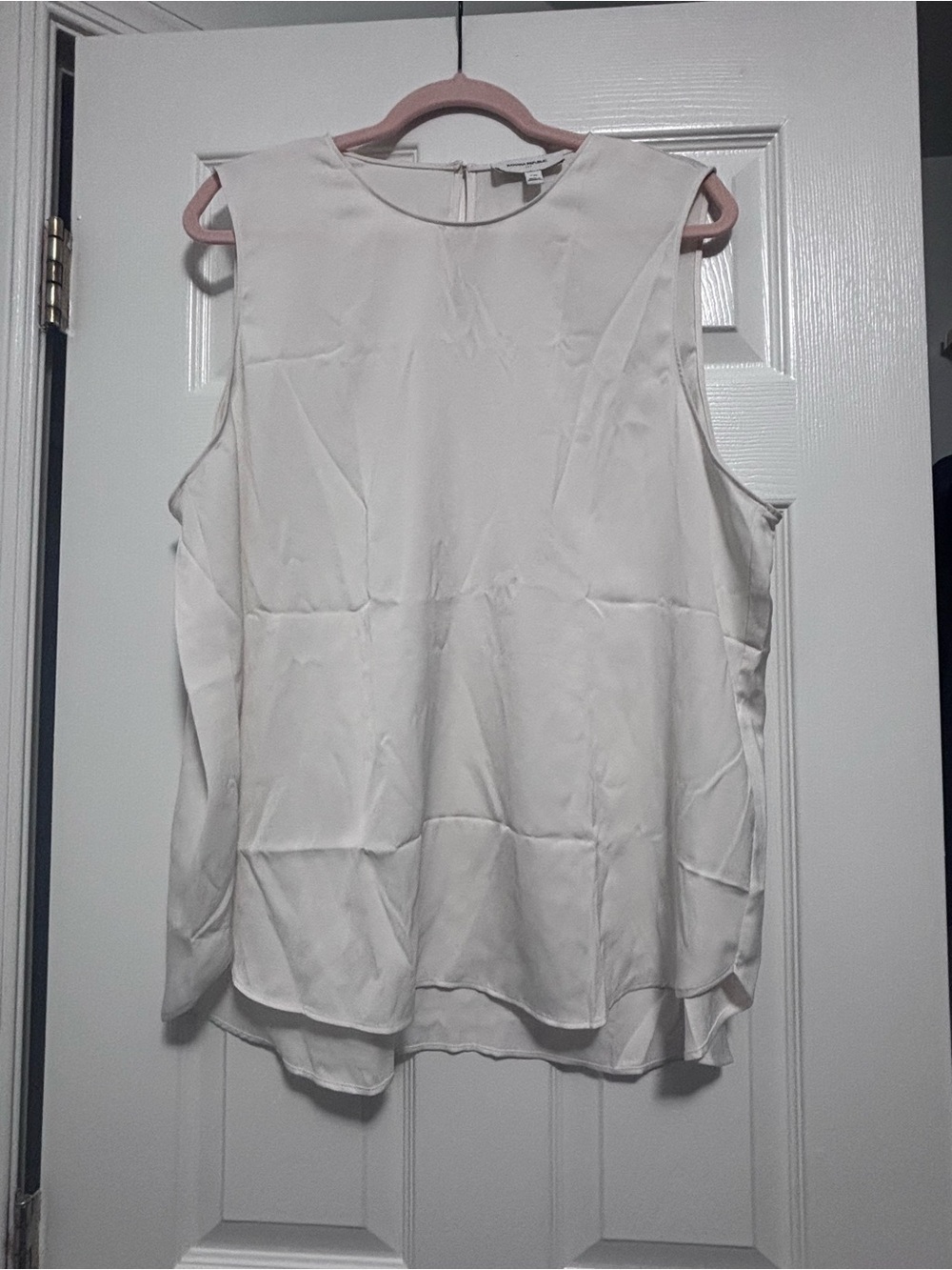 Banana Republic Ivory Sleeveless Layered Shell Top